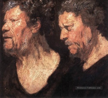  baroque peintre - Etudes de la tête d’Abraham Grapheus baroque flamand Jacob Jordaens